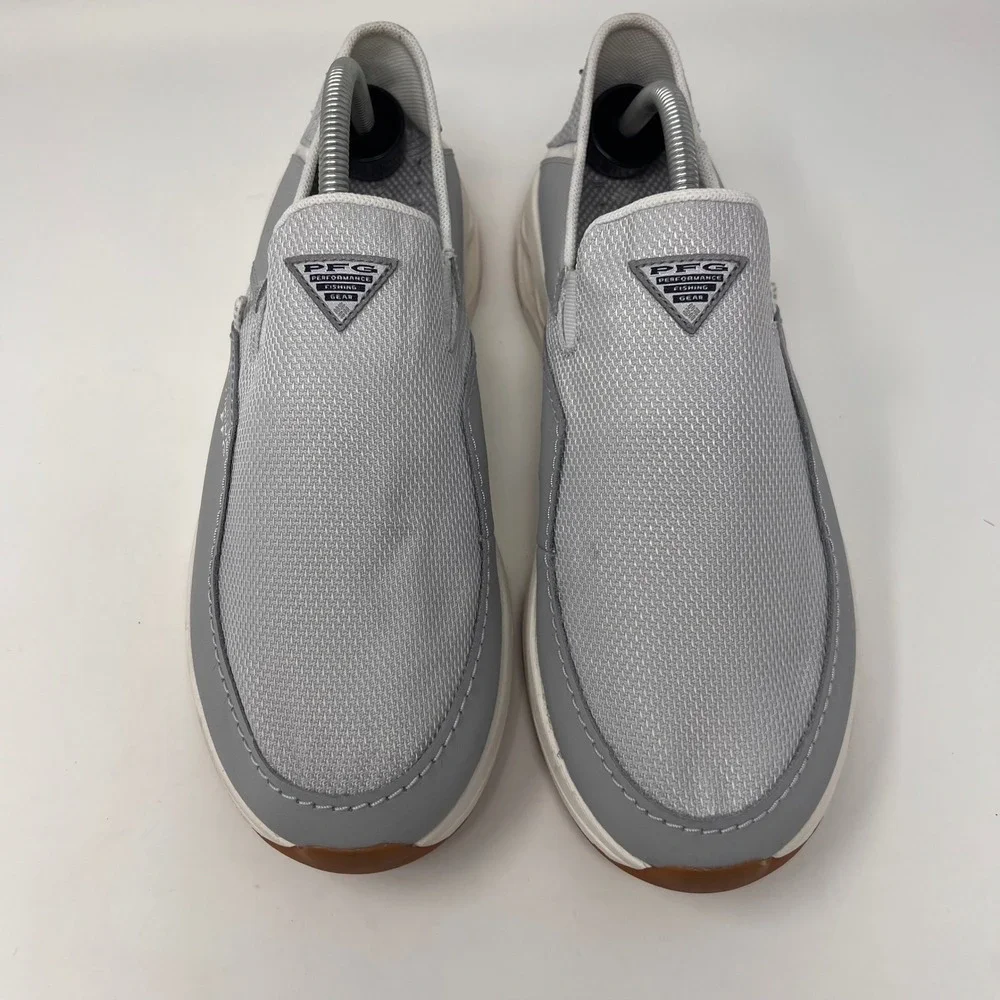 Columbia PFG Bahama X Slip On Shoes Mens 10 Gray Blood N Guts Fishing EUC